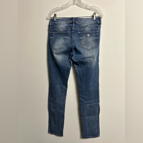 Guess Ripped Medium Rise Skinny Jeans - Picture 2 of 4